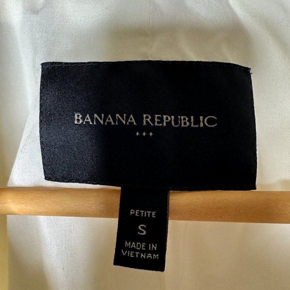 WOMEN'S BANANA REPUBLIC CREAM BLAZER US SIZE SMALL PETITE - Picture 6 of 11